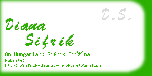 diana sifrik business card